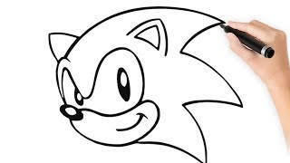 Como dibujar paso a paso a Sonic facil [upl. by Lanaj]