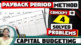 1 Capital Budgeting techniques  Payback Period Method  in Financial Management  by kauserwise® [upl. by Airetnahs708]