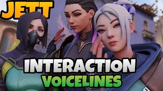 Valorant  Jett Interaction Voice lines With Other Agents [upl. by Arual]