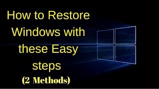 How to Restore Computer to earlier date  windows 10  Two methods [upl. by Tnarb]