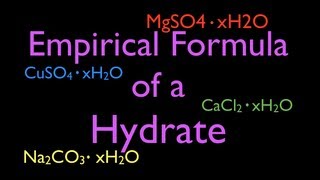 Empirical Formula of a Hydrate [upl. by Eet62]