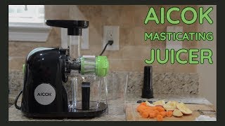 Aicok Masticating Juicer  First Juice amp Taste Test [upl. by Nellahs905]