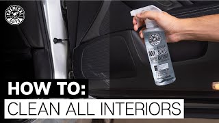 How To Properly Clean Interior Surfaces  Chemical Guys [upl. by Eecyaj]