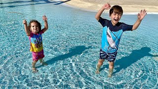 Diversão na PISCINA com MARCOS e LAURA  Família Brancoala [upl. by Naujid]