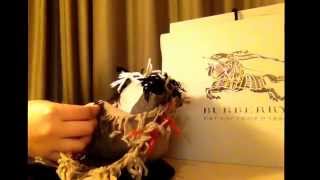 Burberry 100 wool scarf unboxing [upl. by Cibis]