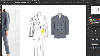 패션테이블자켓 도식화 그리기 [upl. by Noivax]