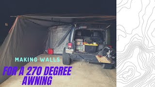 How to make walls for your 270 degree DIY awning [upl. by Goldstein]