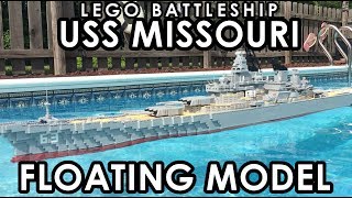 Floating LEGO Battleship USS Missouri 【7 foot model】 [upl. by Yslehc892]