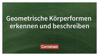 Geometrie – Formen Erkennen und Beschreiben  Cornelsen Verlag Grundschule [upl. by Einwahr]