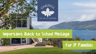 Back to School Message for IP Families [upl. by Garnes]