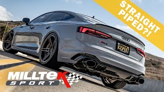 Audi RS5 B9  Milltek Sport Non Resonated Exhaust with Milltek Catless Pipes [upl. by Tehc]