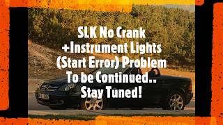 Mercedes SLK Start Error DIY No CrankInstrument Lights Up Without Key in Ignition [upl. by Renae]