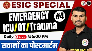 ESIC Special MCQs  ICU OT Trauma Emergency  Important Questions for Nursing Exams By MD Sir [upl. by Narrat292]