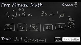 5th Grade Math Unit Conversions [upl. by Targett]