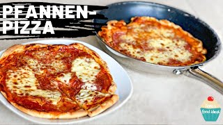 Pfannenpizza  Pizza in der Pfanne  Pizzateig Rezept  Anna´s food ideas [upl. by Cott740]