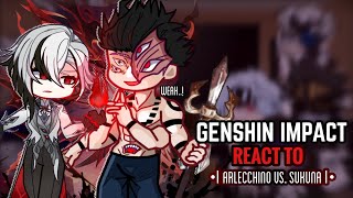 ❤️‍🔥✨ Genshin Impact React to Arlecchino Vs Sukuna  Gacha Club  JJK [upl. by Kera]