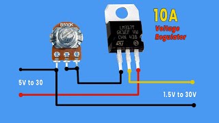 Voltage Regulator LM317T  Adjustable Voltage Regulator 10A [upl. by Lebasy]