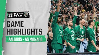 Zalgiris  AS Monaco  Game Highlights  20230329 [upl. by Rumilly50]