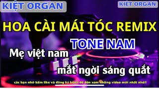 karaoke hoa cài mái tóc remix tone nam [upl. by Lexis]