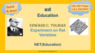 3C Tolmans Experiment on RatVariablesLatent Learning Purposive BehaviourSS Theory [upl. by Publius]