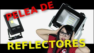 Comparacion de 2 tipos de reflectores luz LED [upl. by Rodama]