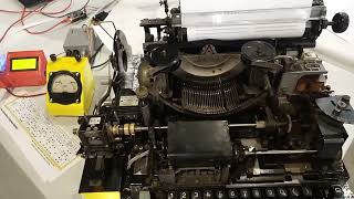 1940s fully mechanical teletype machine [upl. by Lemar]