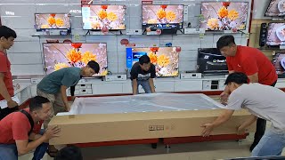 Unboxing TV TCL 98 Inch Google TV TCL98P745 [upl. by Ahtreb]