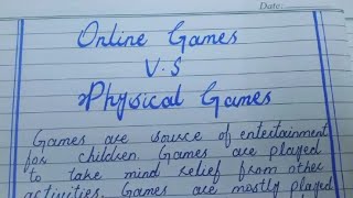 Essay on online games Vs physical games  Online games Vs physical games essay in English [upl. by Ole]