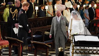 Prince Charles walks Meghan Markle down aisle to marry Prince Harry [upl. by Krefetz697]