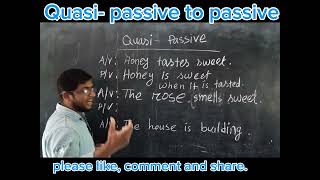 quasi passive এর active to passiveeducation englishlanguage englishlanguage english [upl. by Munt]