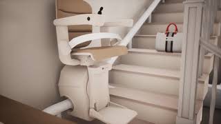 Handicare Freecurve  How to use the stairlift  NA version [upl. by Abramo]