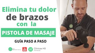 🟡Cómo usar la PISTOLA de MASAJE muscular para DOLOR de BRAZO 💪 [upl. by Rossuck]