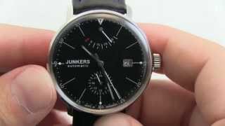 Junkers German Automatic Bauhaus Watch with Power Reserve 60602 [upl. by Ardnait]