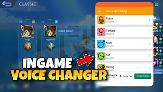 NEW VOICE CHANGER OPEN MIC APP  HOW TO VOICE CHANGER WHILE INGAME IN MOBILE LEGENDS [upl. by Bathulda]