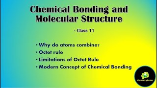 Chemical Bonding and Molecular Structure Why do atoms combine  Octet Rule Class 11 PSEB  CBSE [upl. by Tuorah]