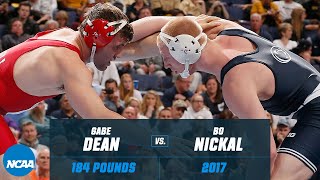 Bo Nickal vs Gabe Dean 2017 NCAA title match 184 lbs [upl. by Mitch168]