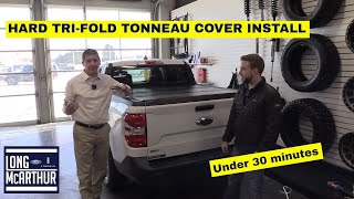 HOW TO INSTALL HARD TRI FOLD TONNEAU COVER ON THE 2022 FORD MAVERICK [upl. by Steve]