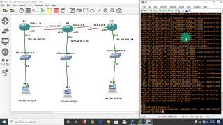 Static Routing Between 3 Routers in GNS3 [upl. by Hsotnas]