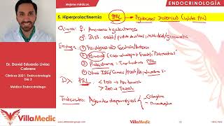 Hiperprolactinemia  Endocrinología  Villamedic Clínicas 2021 [upl. by Arlon]