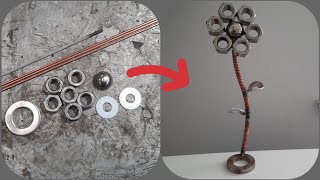 Homemade Metal Flower Welding Metal Art [upl. by Aseiram]