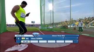 Doha 2014  Top 3  Discus Throw Men [upl. by Bakemeier]