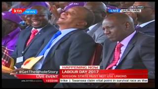 Hilarious moment Francis Atwoli made the President laught during Labour Day [upl. by Mastic]