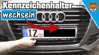 Kennzeichenhalter wechseln  einfache Anleitung 🚗✅ [upl. by Nahtal]