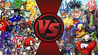 DRAGON BALL SUPER vs SONIC THE HEDGEHOG MEGA COLLECTION Sonic vs Goku Cartoon Fight Animation [upl. by Marisa]