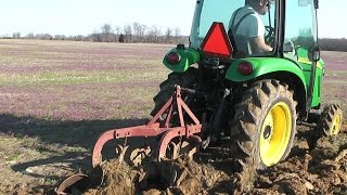 50 John Deere 3320 3033R Plowing with 212 Ferguson Plow [upl. by Rennane]