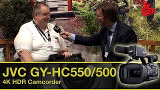 JVC GYHC550 und GYHC500 4K HDR Camcorder  IBC Report 2018 [upl. by Ecinej]