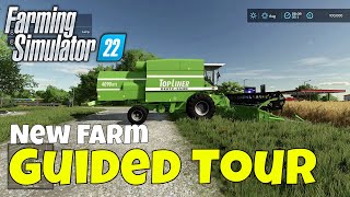 Farming Simulator 22 New Farm Guided Tour [upl. by Nnazil]