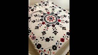 trending aplic bed sheets designstylishaplic bedcover [upl. by Ahsetel202]