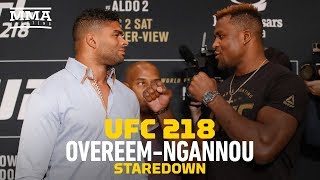 UFC 218 Alistair Overeem vs Francis Ngannou Staredown  MMA Fighting [upl. by Asor]