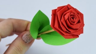 How to make PAPER ROSE  DIY [upl. by Marler]